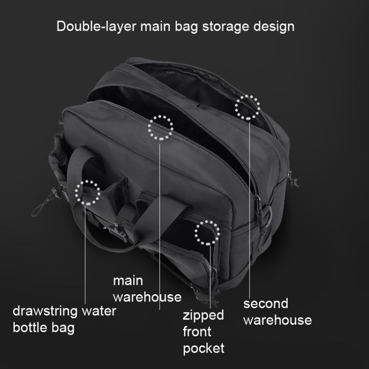 HAOSHUAI 822 Men Large Capacity Casual Shoulder Messenger Bag Handle Computer Bag