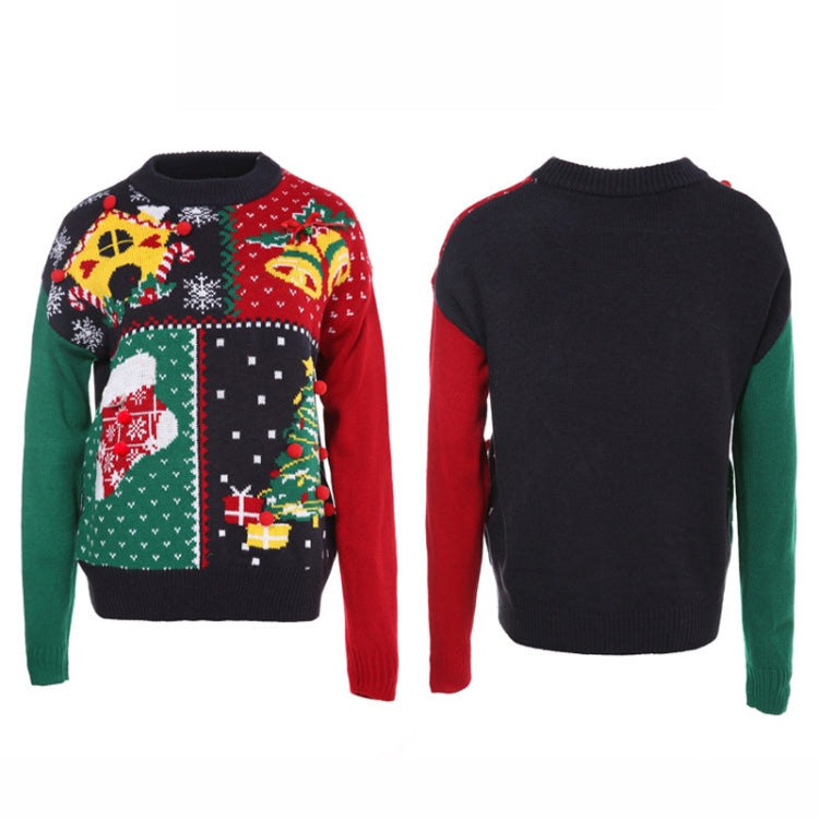 Women Small Snowflake Christmas Knit Sweater, Size: S(Dark Blue)