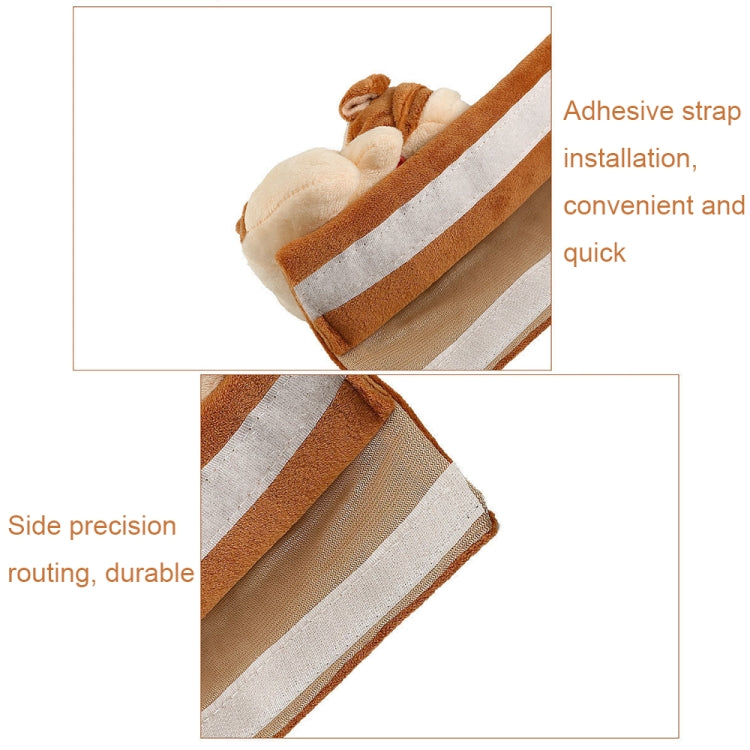 002 Cute Cartoon Thicked Seat Belt Anti-Strangled Protective Cushion, Length: 23cm (Pink Cat)