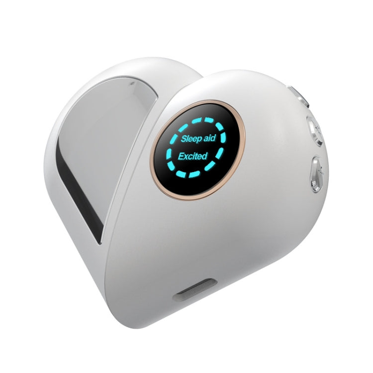 KS-ZMY02 LCD Display Rotatable Heart-shaped Smart Sleep Instrument(Milky)