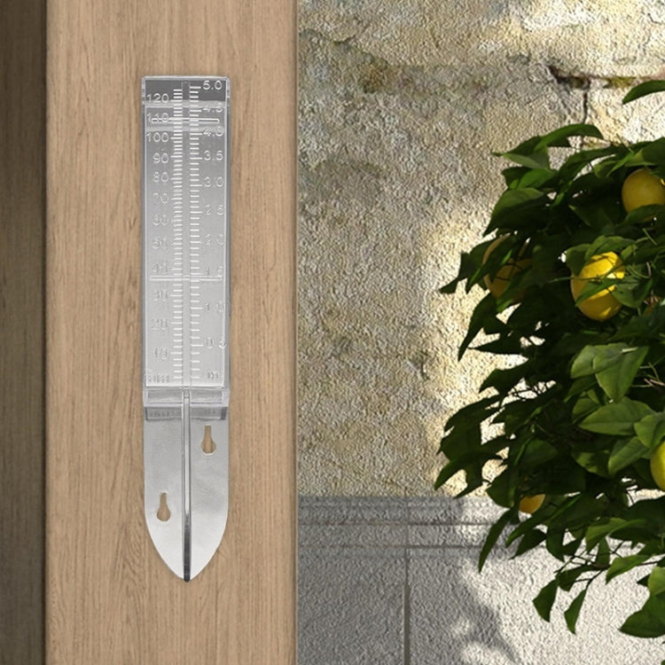 2pcs Plastic Transparent Outdoor Garden Rain Gauge Measuring Tool(25x4.5x2.7cm)