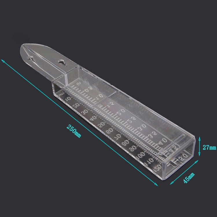 2pcs Plastic Transparent Outdoor Garden Rain Gauge Measuring Tool(25x4.5x2.7cm)
