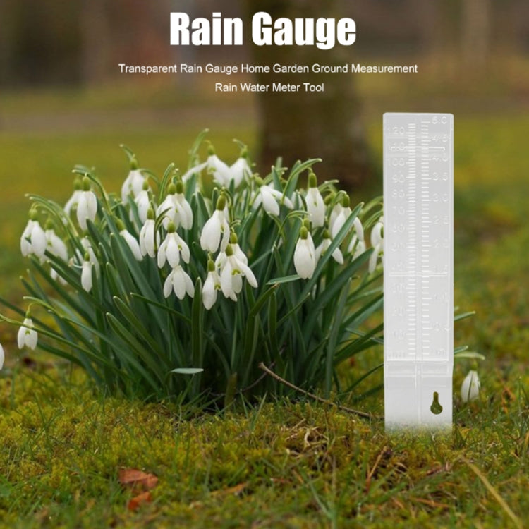 2pcs Plastic Transparent Outdoor Garden Rain Gauge Measuring Tool(25x4.5x2.7cm)