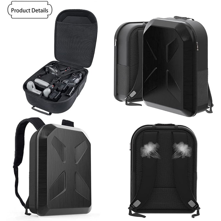 For DJI FPV Drone Backpack Waterproof Storage Bag(Black)