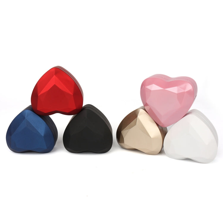 017015-20 Heart-shaped LED Light Ring Necklace Storage Box without Jewelry, Spec: Ring