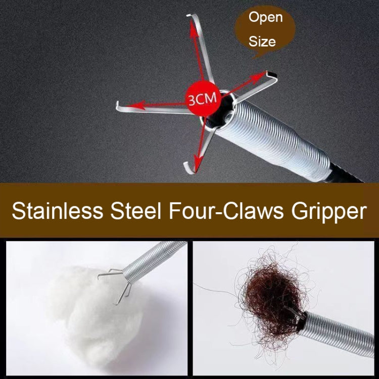 5pcs Multifunctional Four-claw Grapple Bendable Hose Sewer Dredge, Specification: 160cm