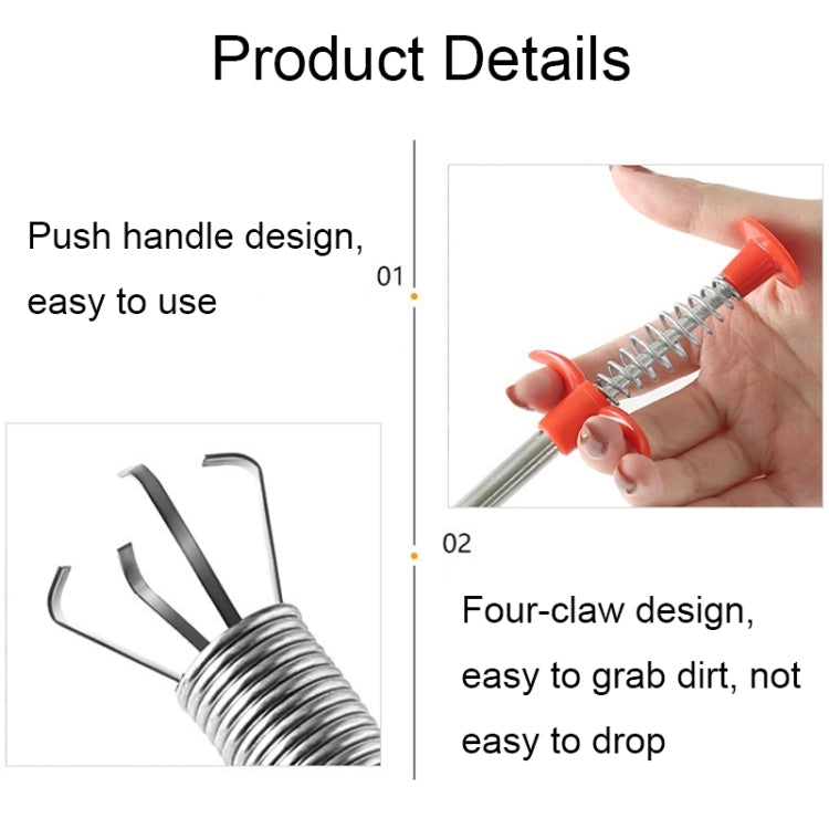 5pcs Multifunctional Four-claw Grapple Bendable Hose Sewer Dredge, Specification: 160cm