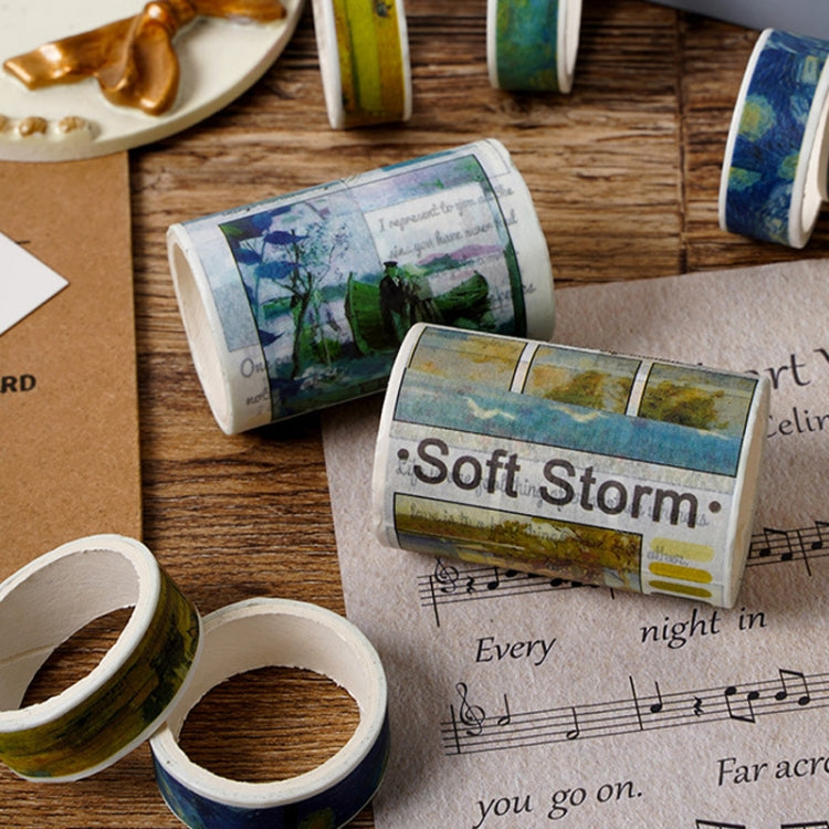 Oil Painting Series Washi Tape Gift Box Handbook DIY Decorative Stickers