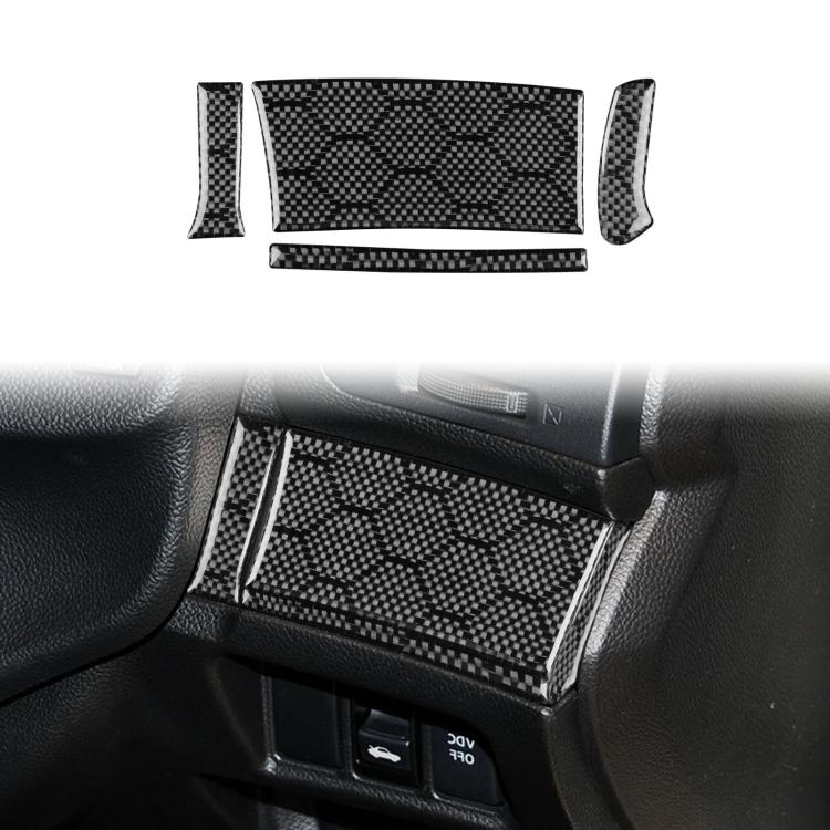 For Infiniti G37/G25/Q60 4pcs /Set Right-Hand Drive Steering Wheel Button Left Cover Sticker - Black