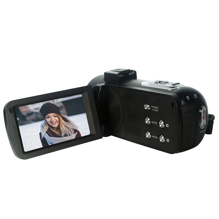 DV-06 2.7K 48 Million HD Reversible LED Light Digital Video Camera With Remote Control(Standard)