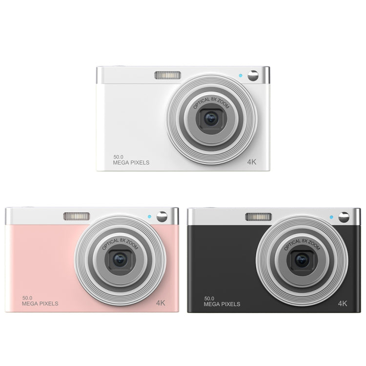 C13 2.88 inch 4K 8X Optical Zoom Telescopic Lens HD Digital Camera, Spec: Black+Card Reader+16G