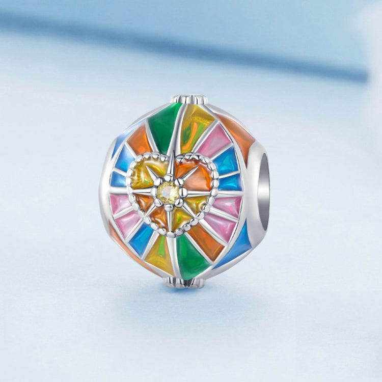 BSC756 S925 Sterling Silver Sun Tarot Colorful Bracelet Beads