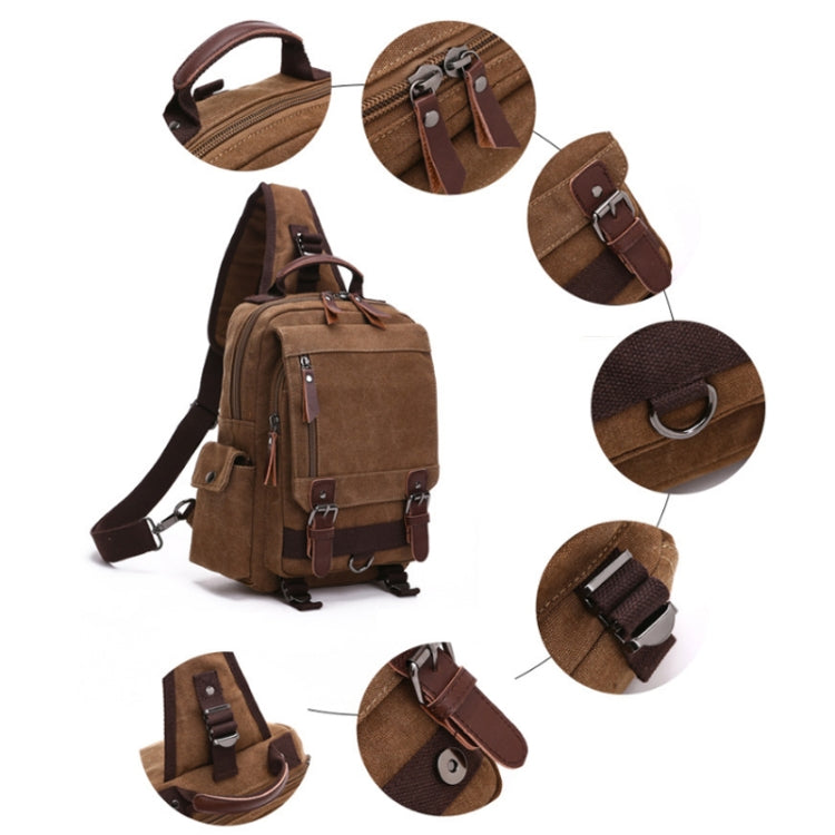 Outdoor Travel Messenger Canvas Chest Bag, Color: Red