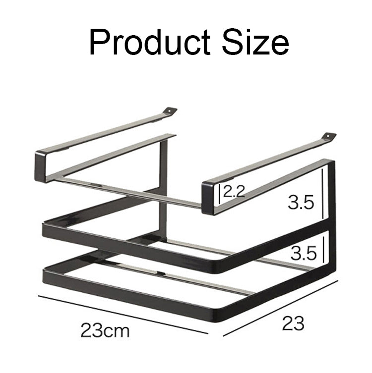 Double-layer Punch-free Kitchen Wall-Mounted Cutting Board Rack