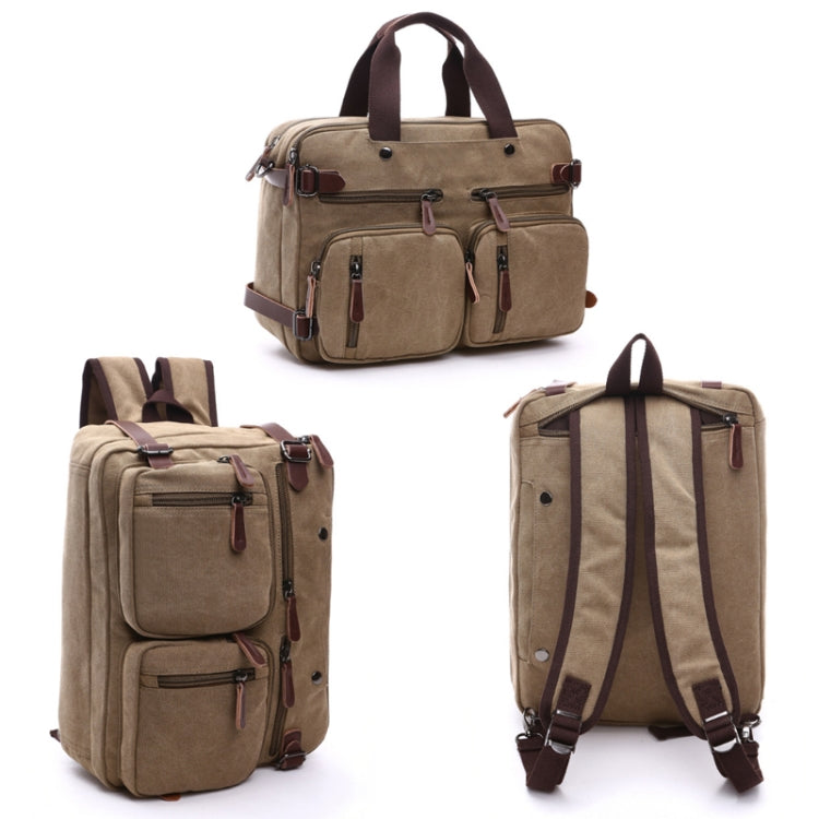Casual Canvas Three-Purpose Business Briefcase Computer Bag, Color: Black Small