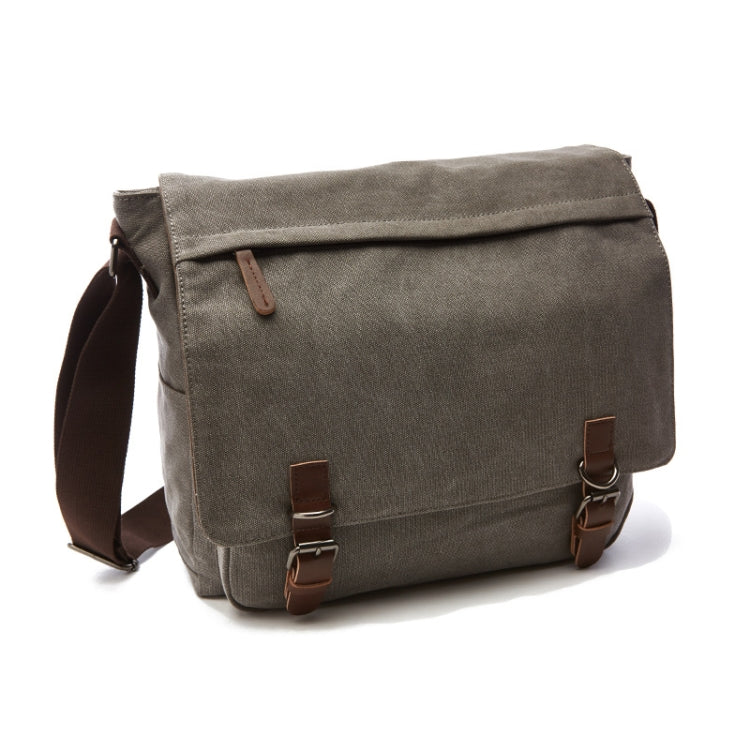 Versatile Canvas Shoulder Messenger Bag Business Computer Bag, Color: Gray Medium