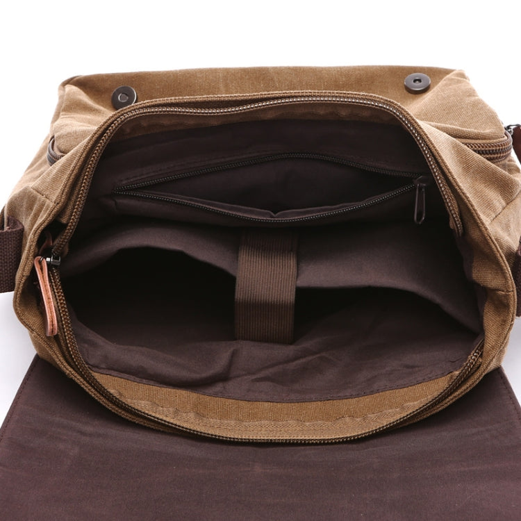 Versatile Canvas Shoulder Messenger Bag Business Computer Bag, Color: Gray Medium