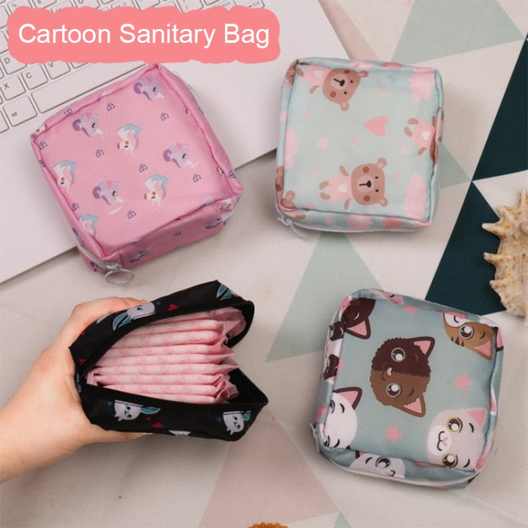 3pcs XK01 Cartoon Portable Waterproof Sanitary Storage Bag Cosmetic Bag