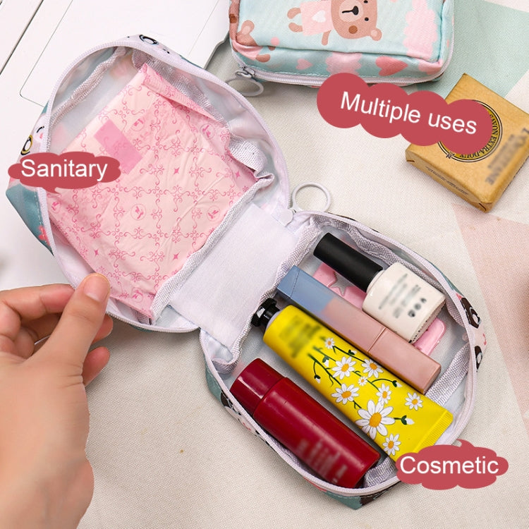 3pcs XK01 Cartoon Portable Waterproof Sanitary Storage Bag Cosmetic Bag
