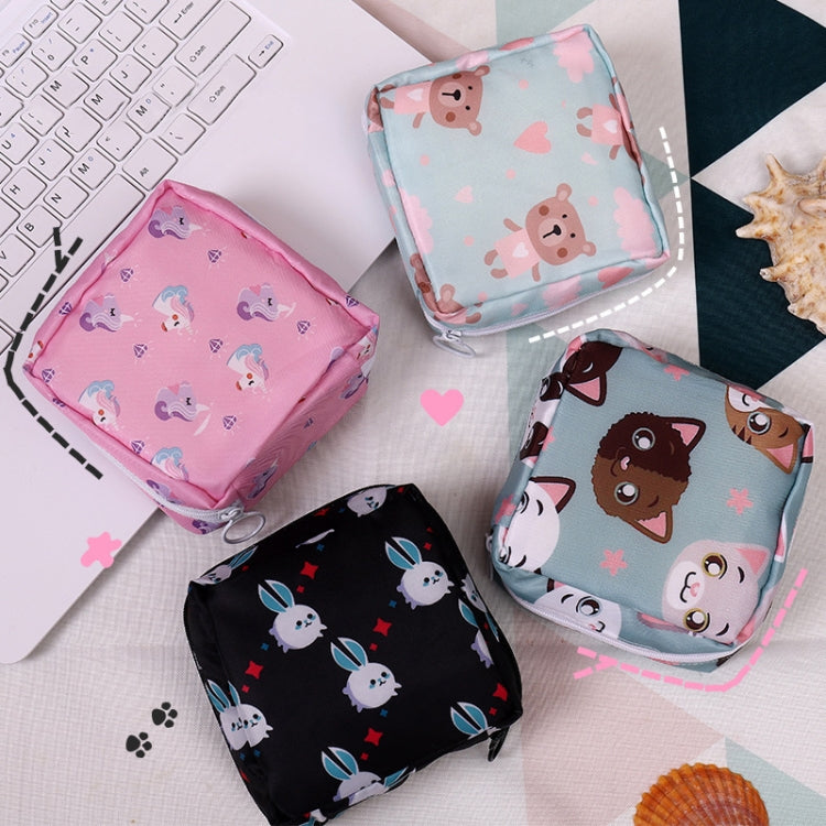 3pcs XK01 Cartoon Portable Waterproof Sanitary Storage Bag Cosmetic Bag