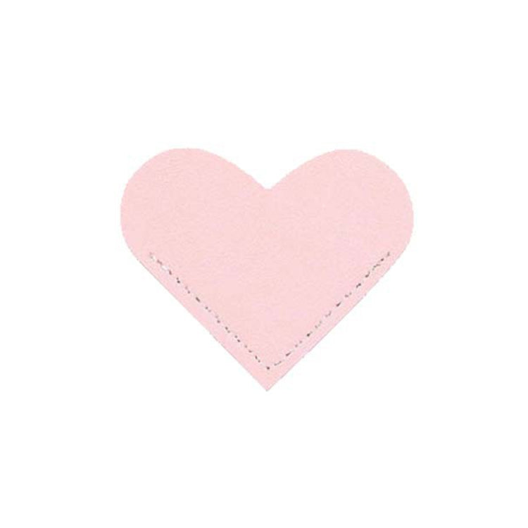 10pcs Mini Business Student Library Portable PU Leather Heart Shaped Bookmark
