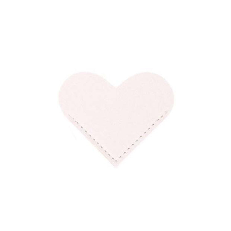 10pcs Mini Business Student Library Portable PU Leather Heart Shaped Bookmark