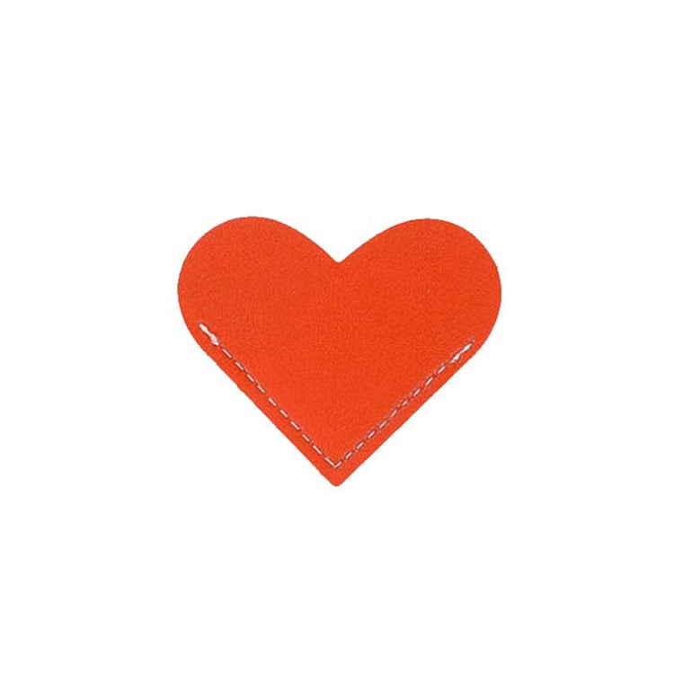 10pcs Mini Business Student Library Portable PU Leather Heart Shaped Bookmark