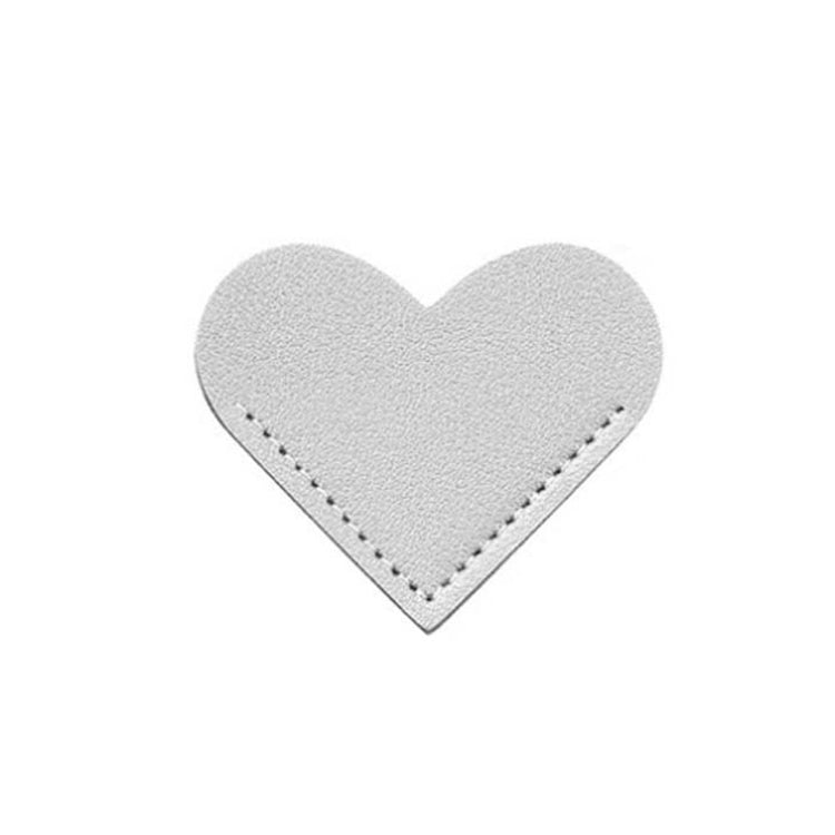 10pcs Mini Business Student Library Portable PU Leather Heart Shaped Bookmark