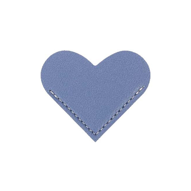 10pcs Mini Business Student Library Portable PU Leather Heart Shaped Bookmark