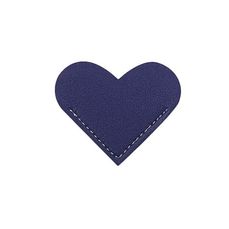 10pcs Mini Business Student Library Portable PU Leather Heart Shaped Bookmark