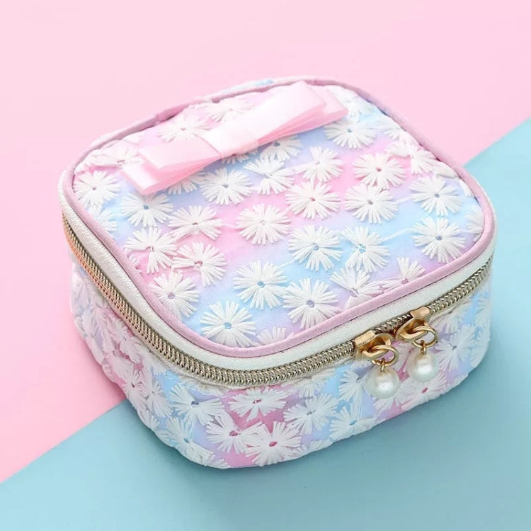 Sanitary Napkin Storage Bag Mesh Embroidery Lipstick Jewelry Storage Bag
