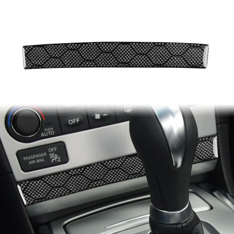 For Infiniti G37/G25/Q60 CD Panel Lower Decorative Strip Sticker - Black