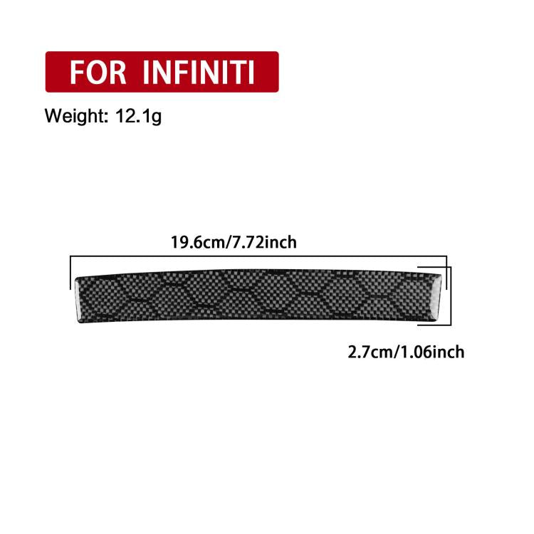 For Infiniti G37/G25/Q60 CD Panel Lower Decorative Strip Sticker - Black