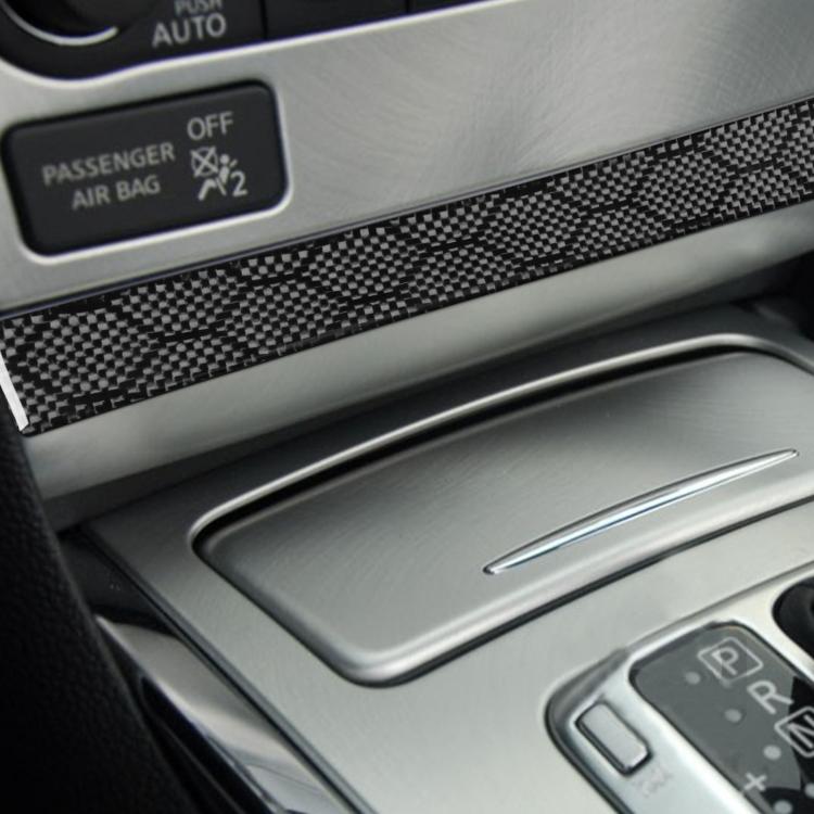 For Infiniti G37/G25/Q60 CD Panel Lower Decorative Strip Sticker - Black
