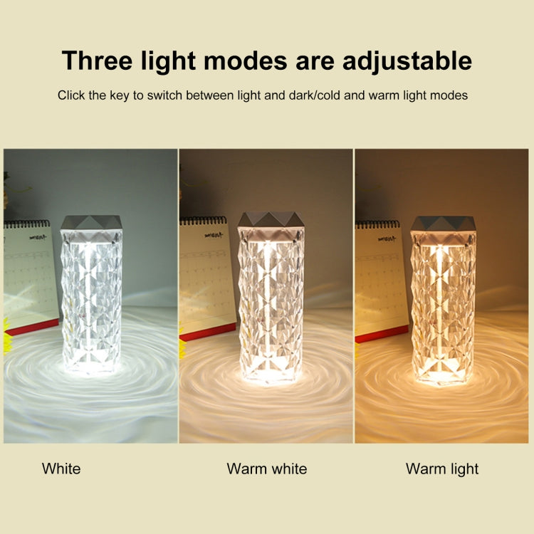 900ml Crystal Rose Lamp Humidifier Desktop Ambient Light Aromatherapy Machine