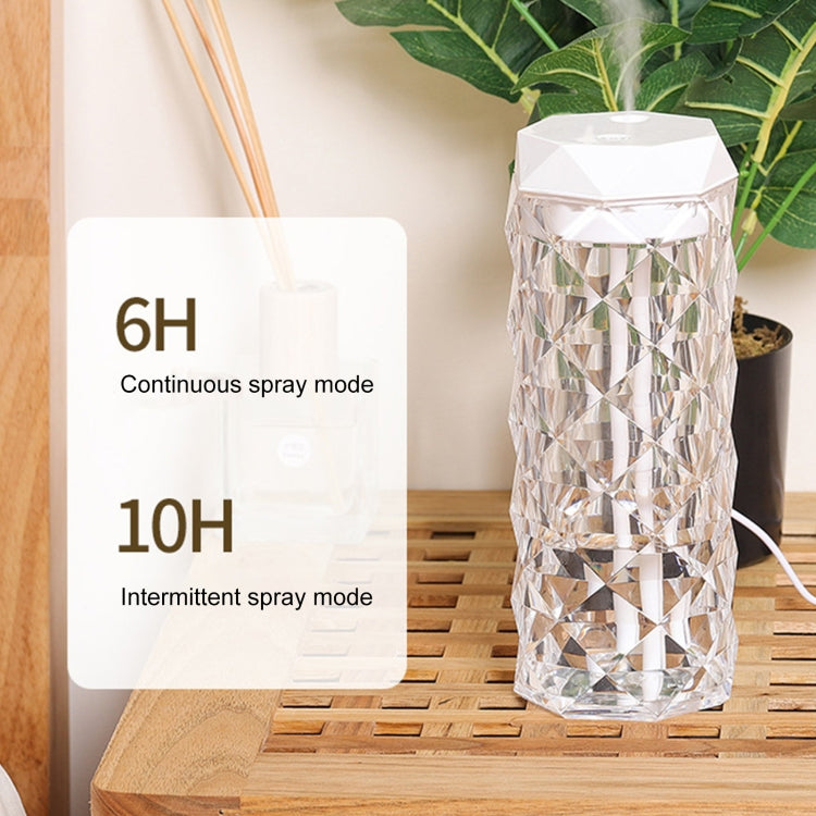 900ml Crystal Rose Lamp Humidifier Desktop Ambient Light Aromatherapy Machine
