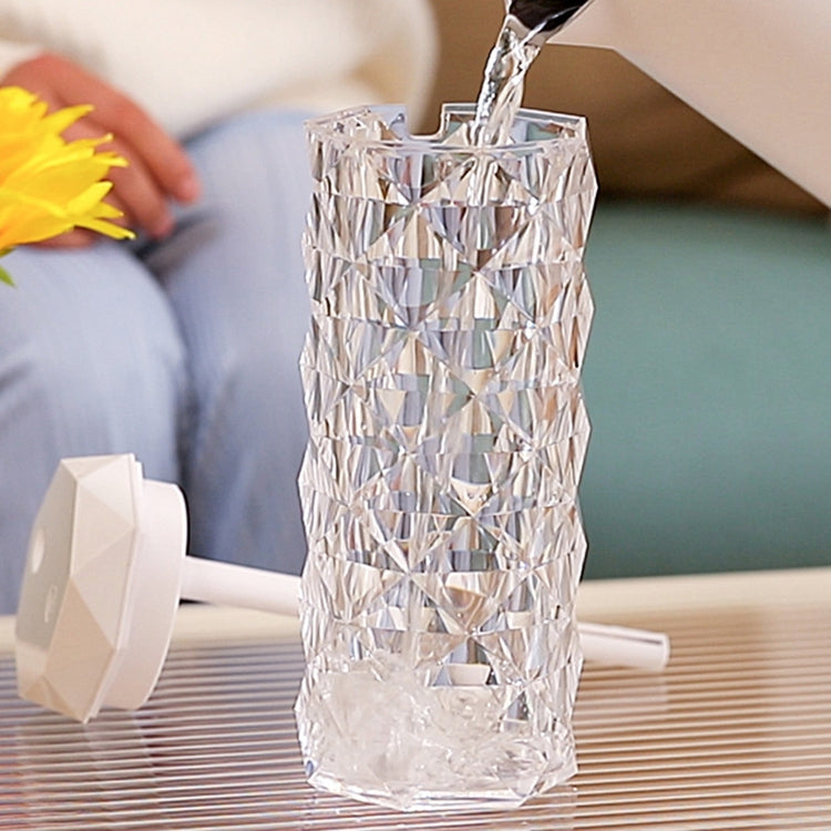 900ml Crystal Rose Lamp Humidifier Desktop Ambient Light Aromatherapy Machine