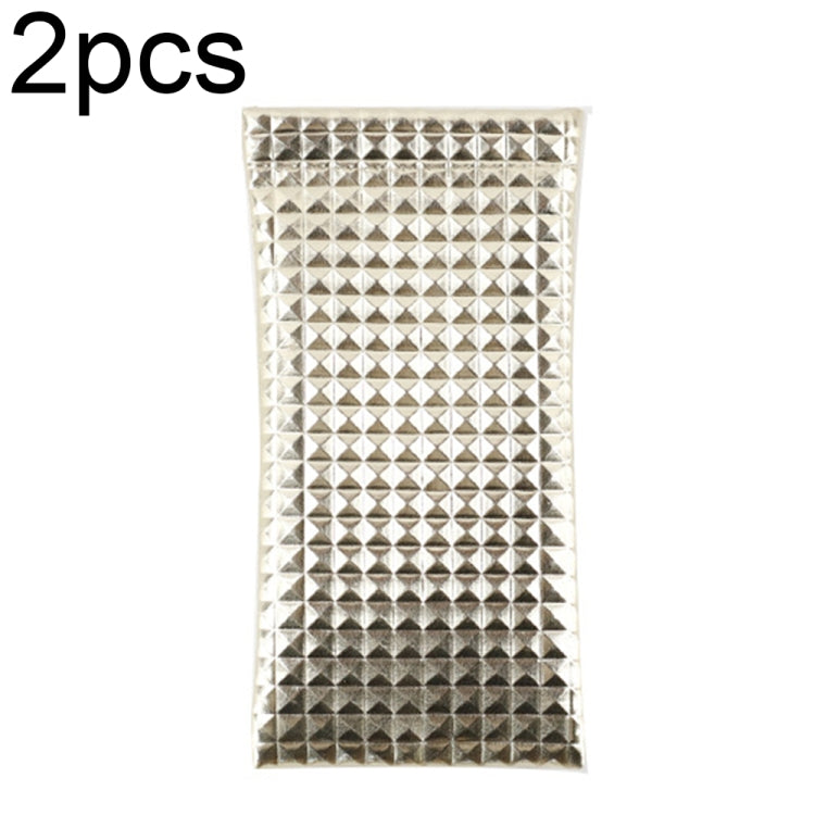 D8649-240 2pcs PU Leather Bullet Portable Waterproof Glasses Storage Bag, Color: Gold