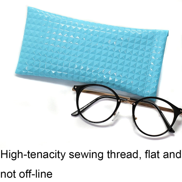 D8649-240 2pcs PU Leather Bullet Portable Waterproof Glasses Storage Bag, Color: Cross Silver