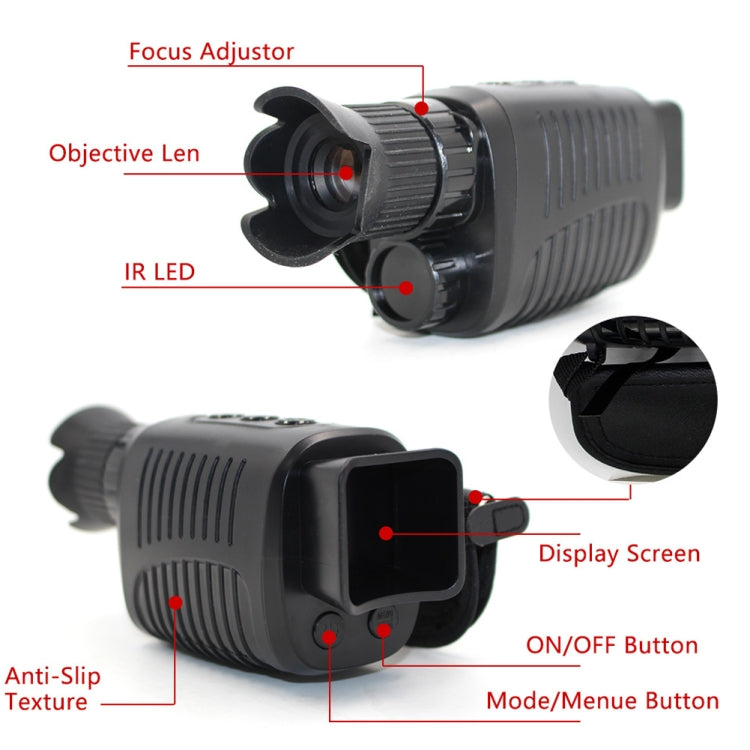 Video Pictures 5X HD 1080P Digital Night Visual Instrument Infrared Single Tube Binoculars+32G Memory