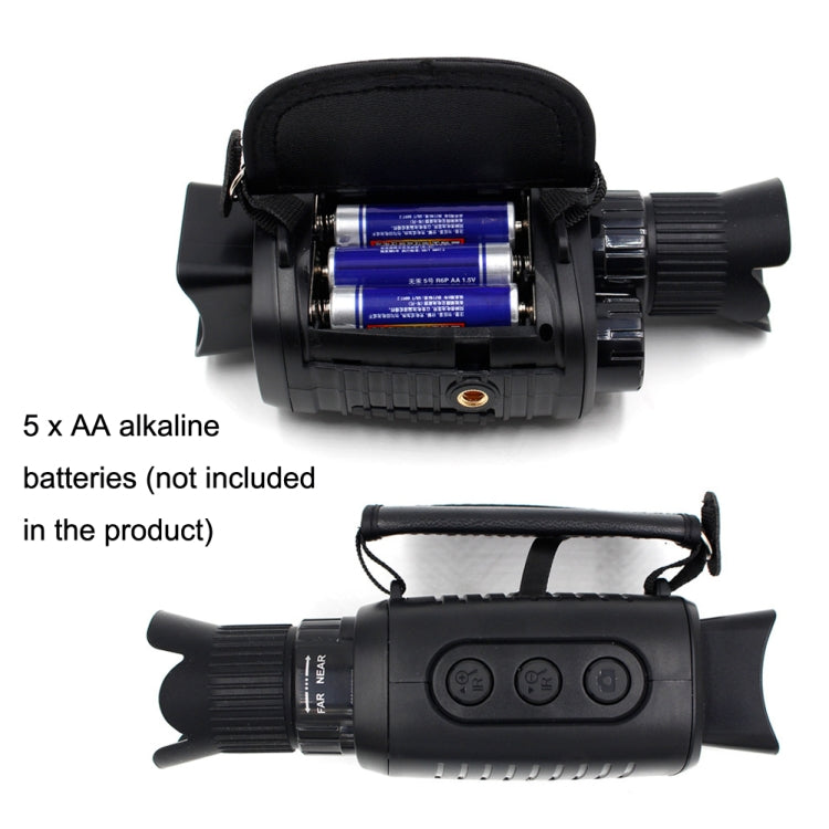 Video Pictures 5X HD 1080P Digital Night Visual Instrument Infrared Single Tube Binoculars+32G Memory+4 in 1 Reader