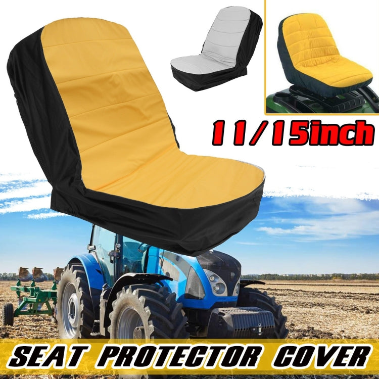 Dustproof Seat Cover For Grass Cutter / Agricultural Vehicle / Forklift / Tractor, Size: 11 Inch (Gray Black)