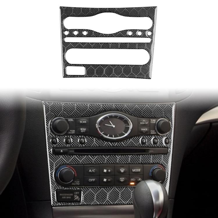 For Infiniti G35/G37/G25/Q60 Console CD AC Switch Panel B Model Sticker - Black