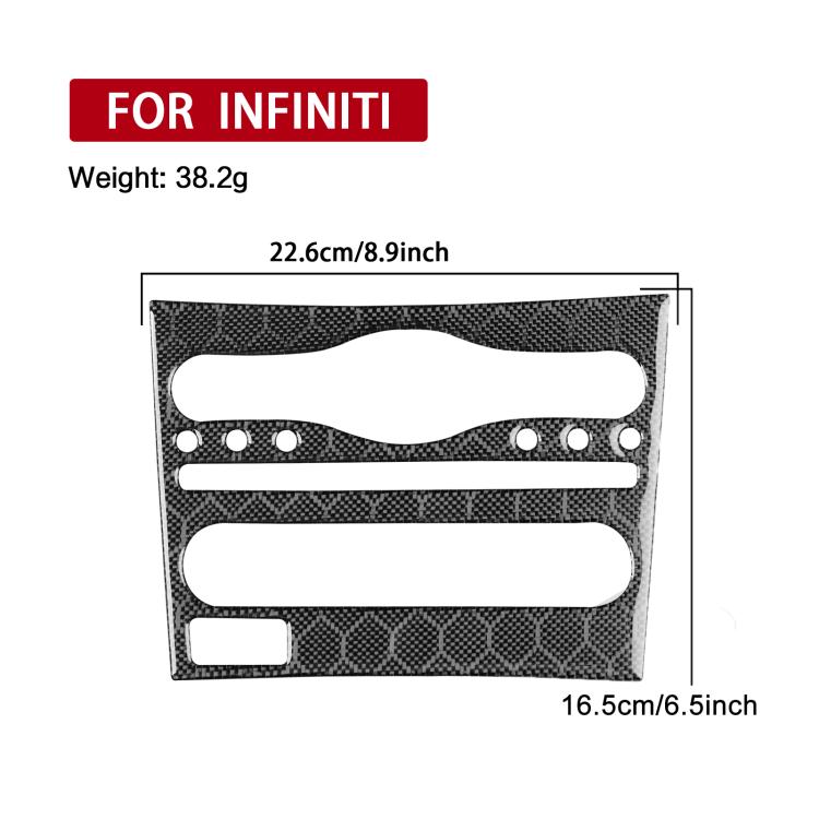 For Infiniti G35/G37/G25/Q60 Console CD AC Switch Panel B Model Sticker - Black