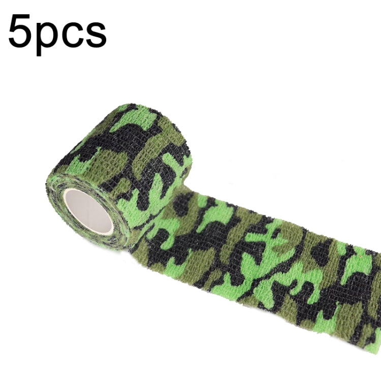 5pcs Self-adhesive Non-woven Outdoor Camouflage Tape Bandage 4.5m x 5cm