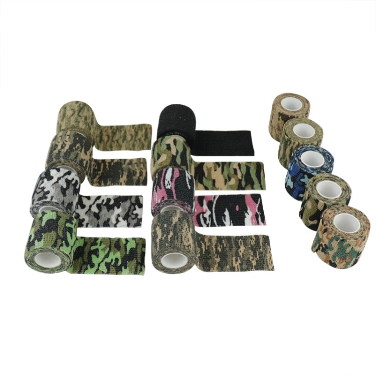 5pcs Self-adhesive Non-woven Outdoor Camouflage Tape Bandage 4.5m x 5cm