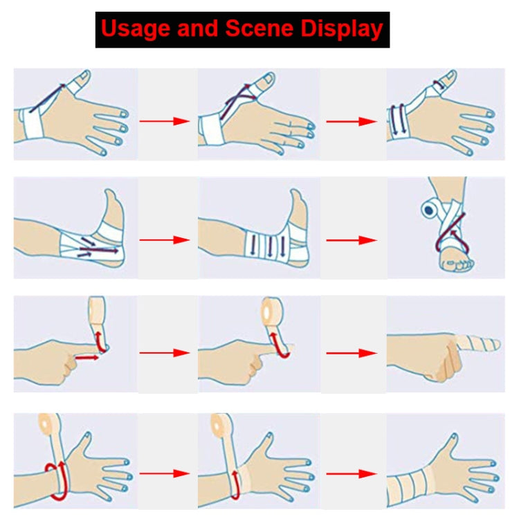 5pcs Self-adhesive Non-woven Outdoor Camouflage Tape Bandage 4.5m x 5cm