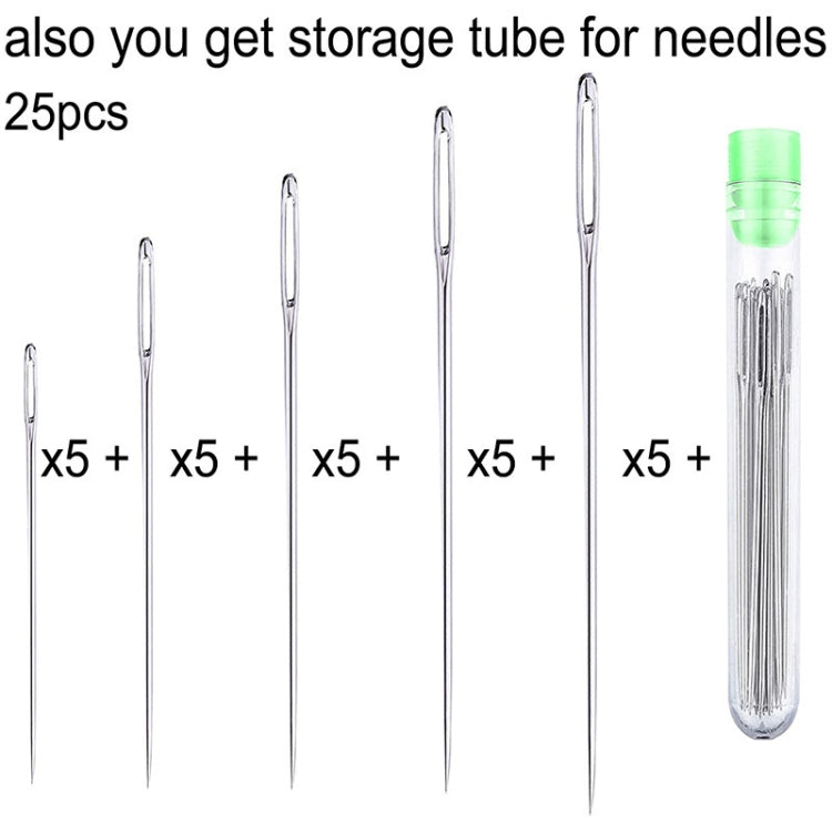 10pcs Big Eye Stainless Steel Embroidery Sewing Needle Tool Set