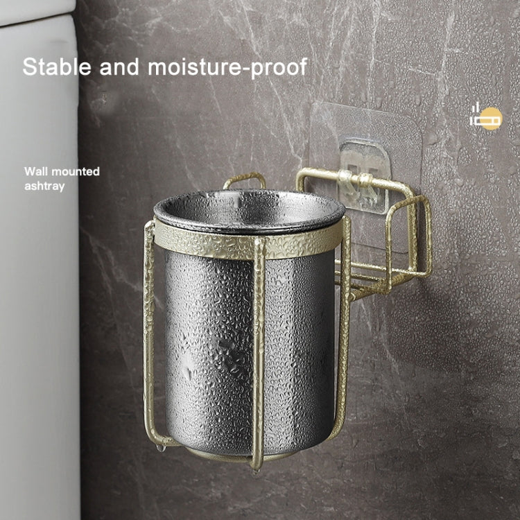 Stainless Steel Wall-mounted Ashtray Bathroom Multifunctional Ashtray Without Punching Without Smoke Buckle