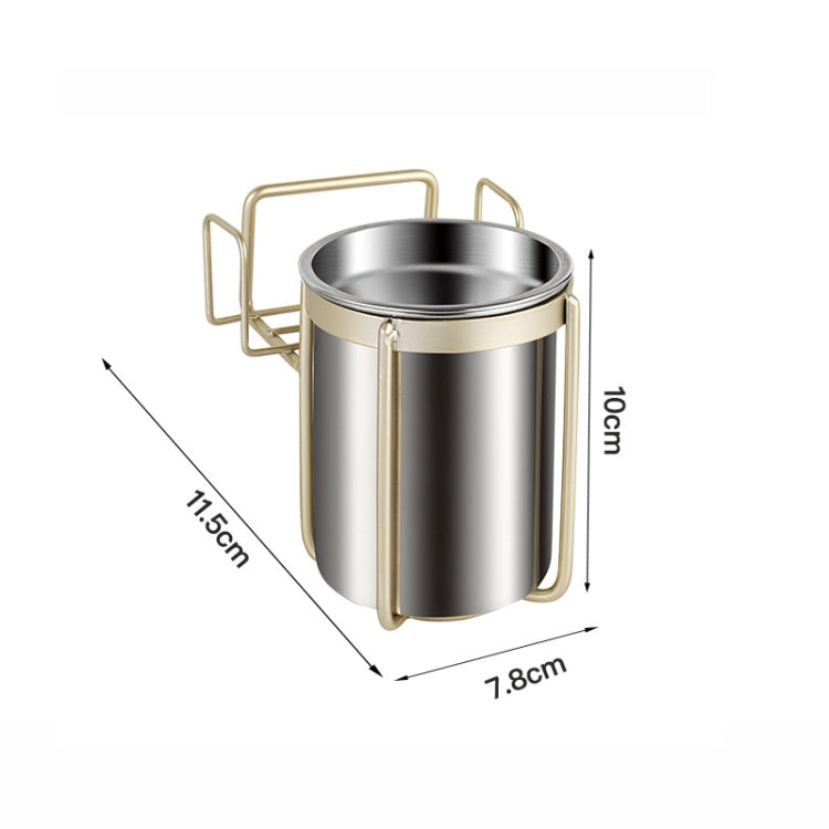 Stainless Steel Wall-mounted Ashtray Bathroom Multifunctional Ashtray Without Punching With Smoke Buckle